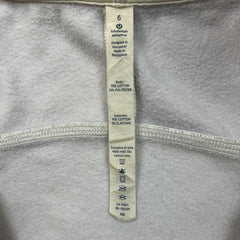 Lululemon Scuba Hoodie III Womens Size 6 White Dottie Eye Full Zip Hooded Sweater