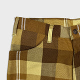 Vintage 70s Levi’s Sta-Prest Pants Mens 32x29 Brown Plaid Flare Leg Trousers