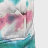 Lululemon Scuba Hoodie Light Cotton Women Size 6 White Tie Dye AOP Full Zip Sweater