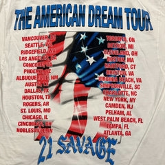 21 Savage The American Dream Tour T Shirt Mens XL White Slaughter Gang Rap Tee