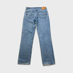 Levi's 516 Jeans Mens 36x34 Blue Slim Straight Leg Light Wash Denim Pants