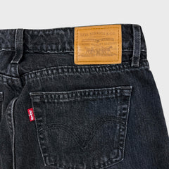 Levi's Low Loose Jeans Womens 28x29 Black Wide Leg Baggy Dark Wash Denim Pants