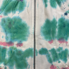 Lululemon Scuba Hoodie Light Cotton Women Size 6 White Tie Dye AOP Full Zip Sweater