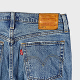 Levi's 501 S Jeans Womens 29x28 Blue Skinny Taper Leg Light Wash Distressed Denim Pants