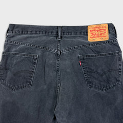 Levi's 550 Jeans Mens 36x28 Black Relaxed Fit Straight Leg Light Wash Baggy Denim Pants