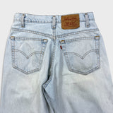 Vintage 90s Levi's 535 Jeans Mens 28x34 Blue Euro Fit Light Wash Wide Leg Baggy Denim Pants