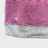 Lululemon In A Cinch Long Sleeve Tee Women Size 10 Pink / Gray Reversible