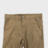 Projek Raw Pants Mens 34x29 Brown Slim Taper Leg Lightweight Chino Trousers