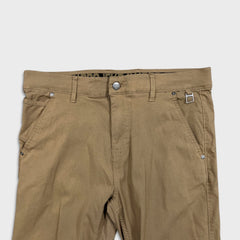 Projek Raw Pants Mens 34x29 Brown Slim Taper Leg Lightweight Chino Trousers