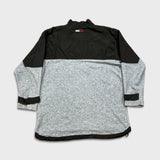 Vintage 90s Tommy Hilfiger 1/4 Zip Fleece Mens XL Gray Tommy Flag Jacket