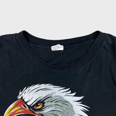Vintage Y2K Bikers Reunion Ride Eagle T Shirt Mens XL Black Faded Double Sided Tee