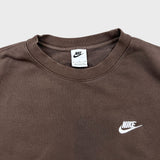 Nike Sportswear Sweatshirt Mens XL Brown Swoosh Pullover Crewneck