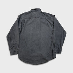 Vintage 90s Levi's Denim Shirt Men Medium Black Faded Western Button Up