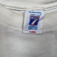 Vintage 1995 Logo 7 NCAA Final Four Championship T Shirt Mens XL White Manhattan Jaspers Basketball Tee