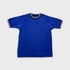Vintage 90s Gap T Shirt Mens Small Blue USA Blank Ringer Short Sleeve Tee