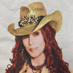 Vintage 2003 Cher T Shirt Mens Large Beige Living Proof Short Sleeve Band Tee