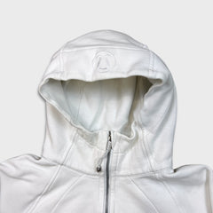 Lululemon Scuba Hoodie Womens Size 12 White Full Zip Sports Hooded Sweater