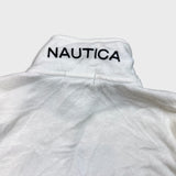 Nautica Fleece Mens Small White 1/4 Zip Outdoor Pullover Jacket