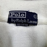 Vintage 90s Polo Ralph Lauren Long Sleeve Mens Large White Waffle Knit Sweatshirt