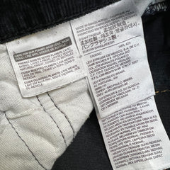 Levi's 511 Pants Mens 32x26 Black Slim Fit Stretch Corduroy Casual Trousers