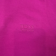 HUGO BOSS Polo Shirt Mens Large Pink Regular Fit Casual Preppy Short Sleeve