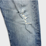 Levi's 501 Jeans Mens 34x30 Blue Original Fit Straight Distress Medium Wash Denim Pants