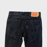 Levi's 501 Jeans Mens 34x30 Black Original Straight Leg Dark Wash Denim Pants