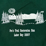 Vintage 2007 Nike T Shirt Mens Small Green Trail Restoration Run Sportswear Short Sleeve Tee