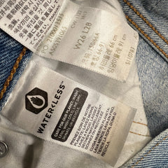 Levi's 501 S Jeans Womens 26x28 Blue Skinny Light Wash Distressed Faded Denim Pants