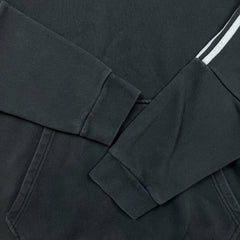 Adidas Hoodie Mens XL Black 3 Stripes Spell Out Pullover Hooded Sweater