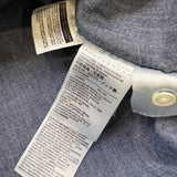 Levi's Barstow Western Denim Shirt Mens Medium Blue Dark Wash Stretch Pearl Snap