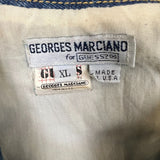 Vintage 80s Guess Denim Jacket Mens XL Blue Georges Marciano Medium Wash USA Trucker