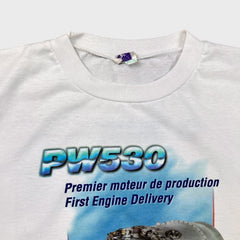 Vintage 1996 Pratt Whitney Canada PW530 Jet Engine T Shirt Mens 2XL White Bald Eagle Tee