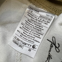 Carhartt Force Shorts Mens Size 38 Beige Relaxed Fit Ripstop Cargo Workwear