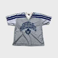 Vintage Y2K Toronto Maple Leafs Practice Jersey Mens XL Gray Mesh NHL Hockey Tee