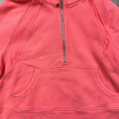 Lululemon Scuba Oversized 1/2 Zip Hoodie Womens XS Pink Hooded Sweater