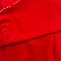 Adidas Original Track Top Mens XL Red 3 Stripe Trefoil Full Zip Tracksuit