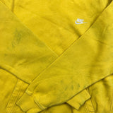 Nike Sportswear Hoodie Mens Medium Yellow Swoosh Pullover Hooded Sweater