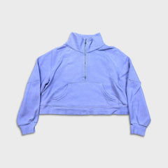 Lululemon Scuba Oversized Funnel-Neck 1/2 Zip Womens XL Purple Yoga Sweatshirt