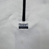 Vintage 90s Nike Athletics 1/4 Zip Sweatshirt Mens Medium White Swoosh Pullover