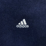 Vintage Y2K Adidas Fleece Mens XL Blue 1/4 Zip Essentials Spell Out Jacket