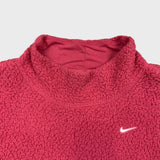 Nike Sherpa Fleece Womens 2XL Pink Therma-Fit Training Pullover Jacket