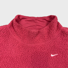 Nike Sherpa Fleece Womens 2XL Pink Therma-Fit Training Pullover Jacket