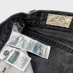Levi's 501 '90s Style Jeans Womens 24x30 Black Original Fit Straight Dark Wash Denim Pants