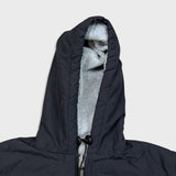 Vintage 90s Reebok Jacket Mens Medium Black Full Zip Reversible Hooded