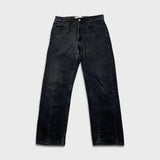 Vintage Y2K Levi's 505 Jeans Mens 33x30 Black Regular Fit Straight Leg Dark Wash Denim Pants