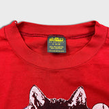 Vintage 1986 Russell Athletic Iditarod Alaska Husky Dog T Shirt Mens XS Red Single Stitch Animal Tee