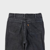 Vintage 90s Levi's 619 Jeans Mens 32x31 Black Slim Straight Orange Tab Dark Wash Denim Pants