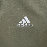 Adidas Hoodie Mens Medium Green Essentials Stripe Spell Out Logo Hooded Sweater