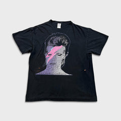 Vintage 2013 David Bowie Aladdin Sane T Shirt Mens XL Black Faded Rock Band Tee